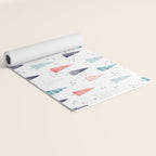 Watercolor Christmas Trees Blue Red Yoga Mat Gallery Image 2