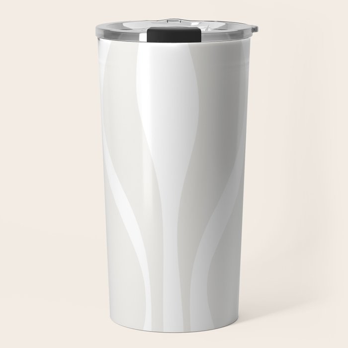 Mid Century Modern Abstract Lounge Pattern in White Travel Mug Gallery Image 1