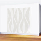Mid Century Modern Abstract Lounge Pattern in White Wall Mural Gallery Image 2