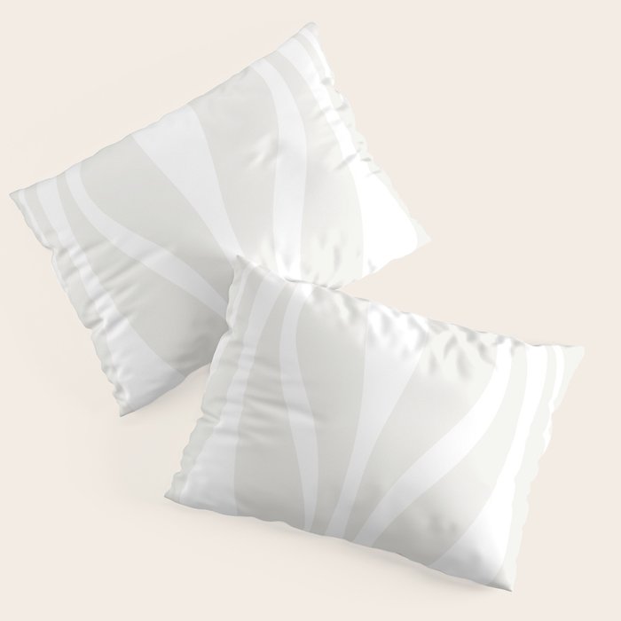 Mid Century Modern Abstract Lounge Pattern in White Pillow Sham Gallery Image 1