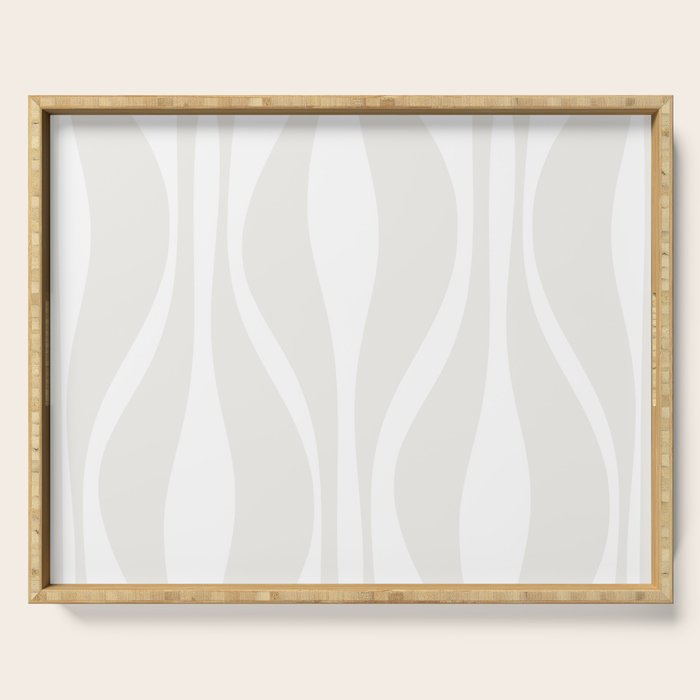 Mid Century Modern Abstract Lounge Pattern in White Serving Tray Gallery Image 1