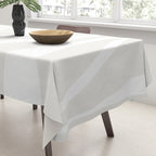 Mid Century Modern Abstract Lounge Pattern in White Tablecloth Gallery Image 3