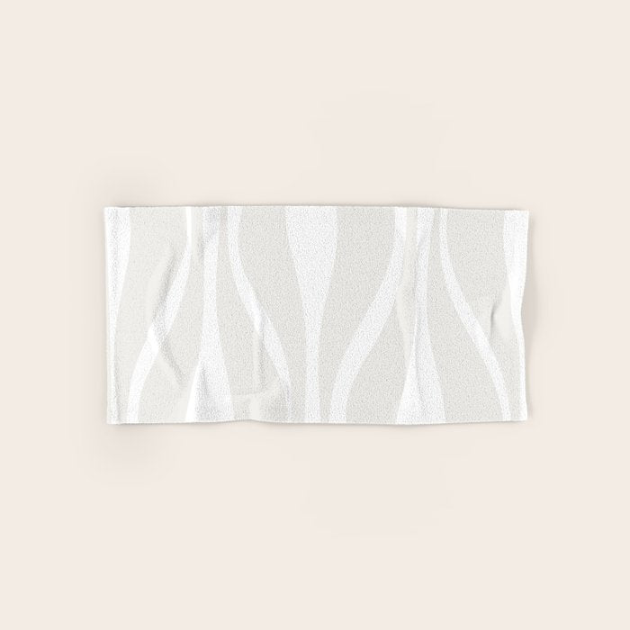 Mid Century Modern Abstract Lounge Pattern in White Bath Towel Gallery Image 1