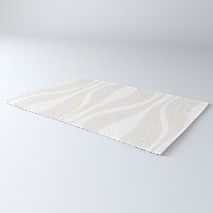 Mid Century Modern Abstract Lounge Pattern in White Rug Gallery Image 3
