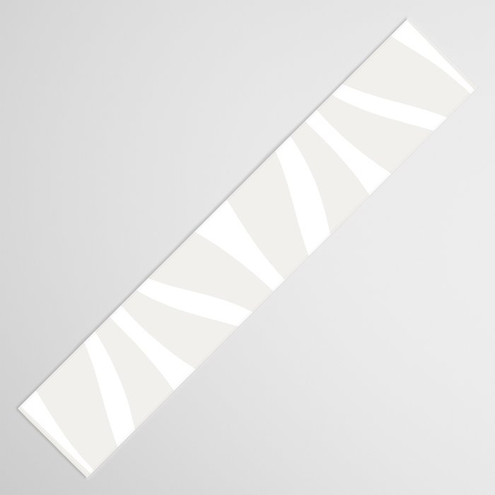 Mid Century Modern Abstract Lounge Pattern in White Table Runner Gallery Image 3