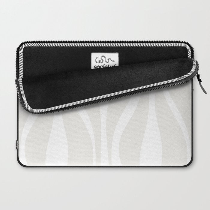 Mid Century Modern Abstract Lounge Pattern in White Laptop Sleeve Gallery Image 2