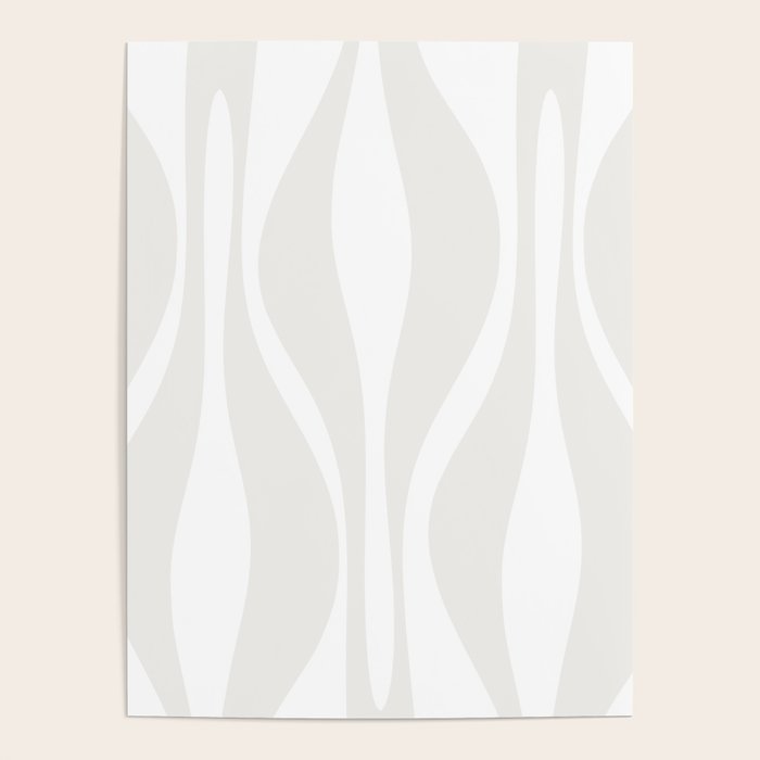Mid Century Modern Abstract Lounge Pattern in White Poster Gallery Image 4