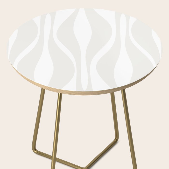 Mid Century Modern Abstract Lounge Pattern in White Side Table Gallery Image 2
