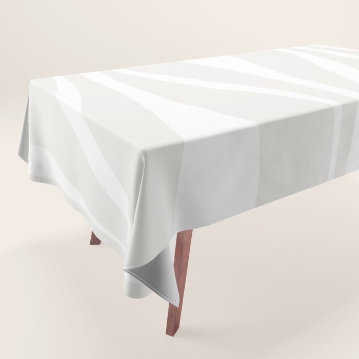 Mid Century Modern Abstract Lounge Pattern in White Tablecloth Gallery Image 1