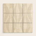 Mid Century Modern Abstract Lounge Pattern in White Wood Wall Art Gallery Image 1