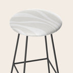 Mid Century Modern Abstract Lounge Pattern in White Stool Gallery Image 2