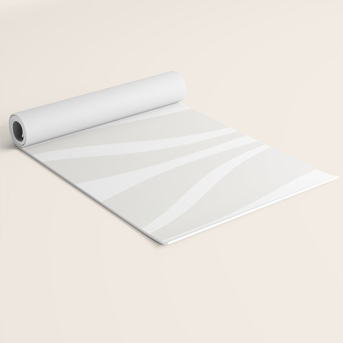 Mid Century Modern Abstract Lounge Pattern in White Yoga Mat Gallery Image 2