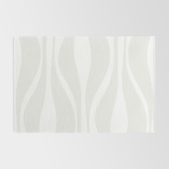 Mid Century Modern Abstract Lounge Pattern in White Rug Gallery Image 2