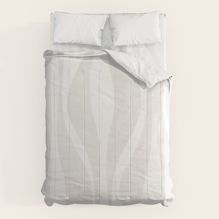 Mid Century Modern Abstract Lounge Pattern in White Comforter Gallery Image 1