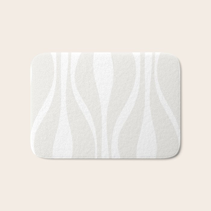Mid Century Modern Abstract Lounge Pattern in White Bath Mat Gallery Image 1
