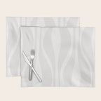 Mid Century Modern Abstract Lounge Pattern in White Placemat Gallery Image 1