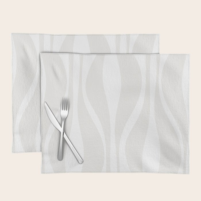 Mid Century Modern Abstract Lounge Pattern in White Placemat Gallery Image 1