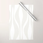 Mid Century Modern Abstract Lounge Pattern in White Wrapping Paper Gallery Image 1