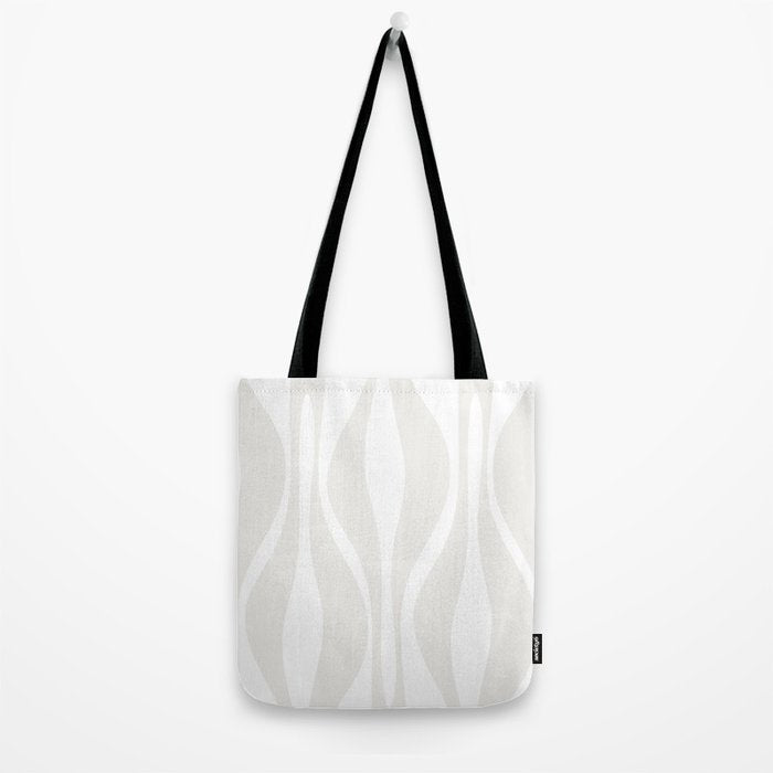 Mid Century Modern Abstract Lounge Pattern in White Tote Bag Gallery Image 2