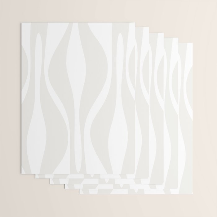 Mid Century Modern Abstract Lounge Pattern in White Wrapping Paper Gallery Image 3