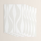 Mid Century Modern Abstract Lounge Pattern in White Wrapping Paper Gallery Image 3