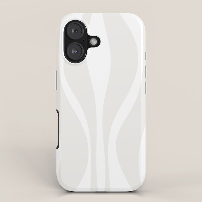 Mid Century Modern Abstract Lounge Pattern in White iPhone Case Gallery Image 1