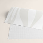 Mid Century Modern Abstract Lounge Pattern in White Wrapping Paper Gallery Image 2