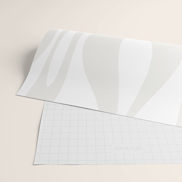 Mid Century Modern Abstract Lounge Pattern in White Wrapping Paper Gallery Image 2