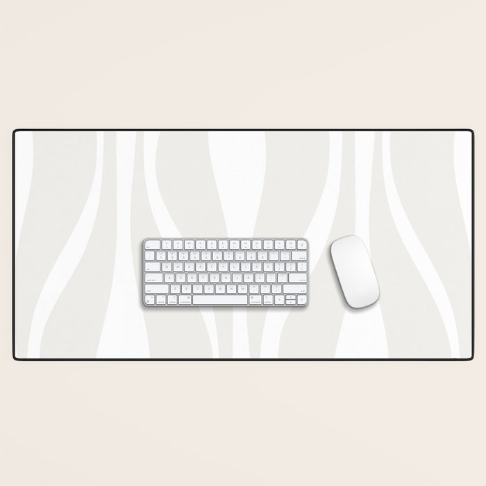 Mid Century Modern Abstract Lounge Pattern in White Desk Mat Gallery Image 1