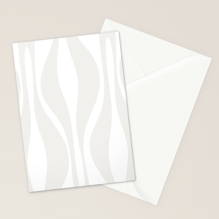 Mid Century Modern Abstract Lounge Pattern in White Stationery Card Gallery Image 2