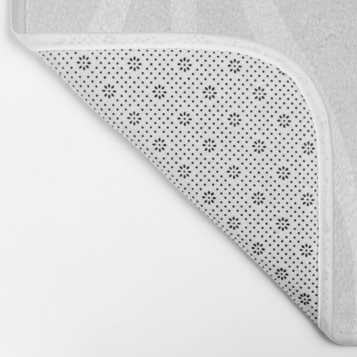 Mid Century Modern Abstract Lounge Pattern in White Bath Mat Gallery Image 2