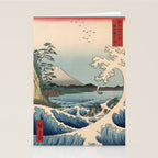 Utagawa Hiroshige - Sea Off Satta, Suruga Province - Vintage Japanese Woodblock Print Art, 1858. Stationery Card Gallery Image 2
