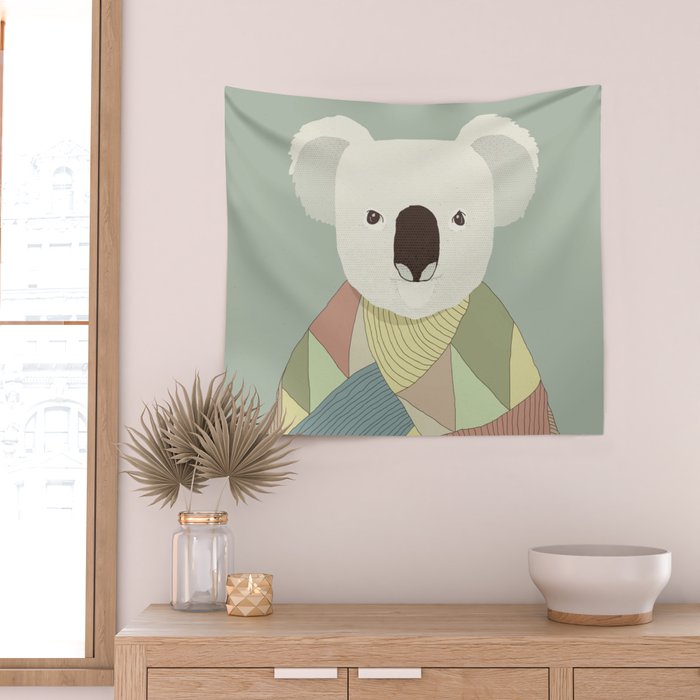 Whimsical Koala II Wall Tapestry Gallery Image 2