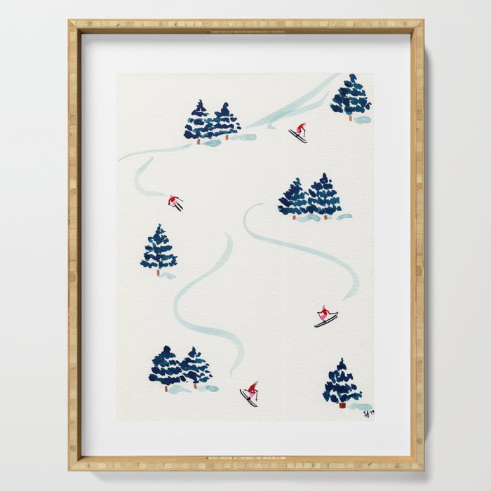 Little Skiers Serving Tray Gallery Image 1