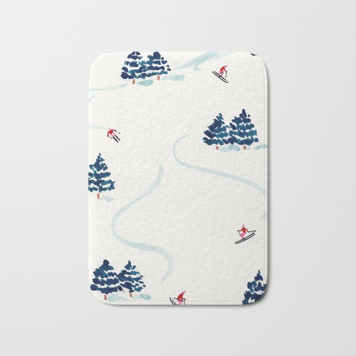 Little Skiers Bath Mat Gallery Image 1