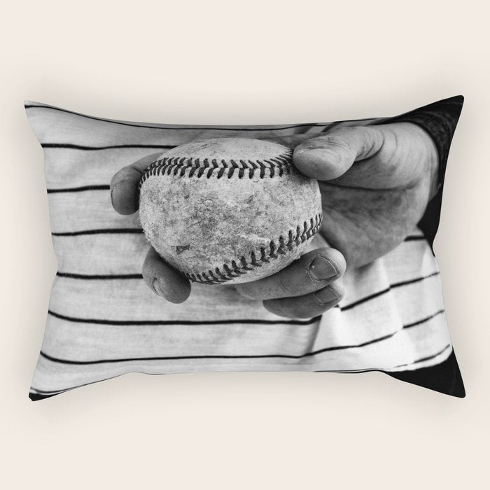 Grip on Vintage Baseball Rectangular Pillow