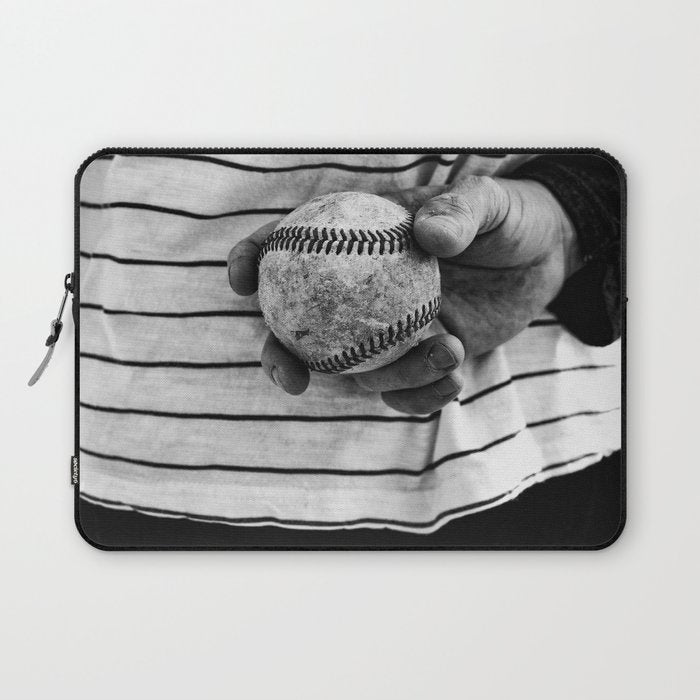Grip on Vintage Baseball Laptop Sleeve Gallery Image 1