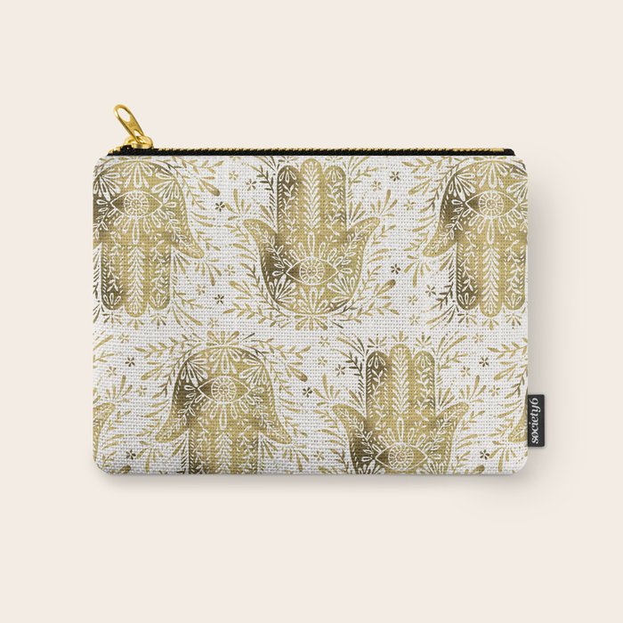 Hamsa Hand - Gold Palette Carry All Pouch Gallery Image 1