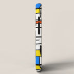 Bauhaus Aesthetic Piet Mondrian De Stijl Inspired Painted Pattern iPhone Case Gallery Image 2