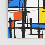 Bauhaus Aesthetic Piet Mondrian De Stijl Inspired Painted Pattern Poster Gallery Image 3