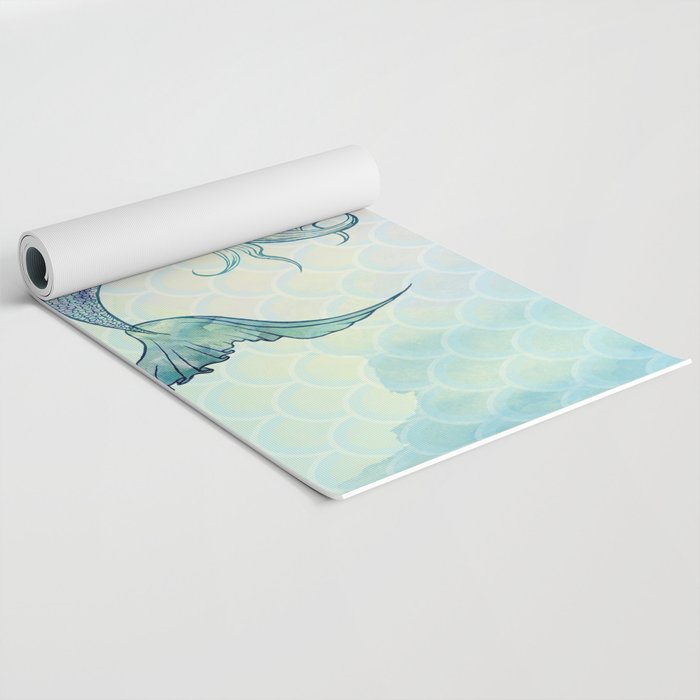 Watercolor Mermaid Yoga Mat Gallery Image 2