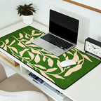 Olive Green Leaves: Mid Century Edition Desk Mat Gallery Image 2