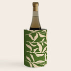 Olive Green Leaves: Mid Century Edition Wine Chiller Gallery Image 2