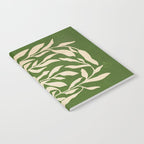 Olive Green Leaves: Mid Century Edition Notebook Gallery Image 2