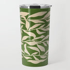 Olive Green Leaves: Mid Century Edition Travel Mug Gallery Image 1