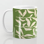 Olive Green Leaves: Mid Century Edition Coffee Mug Gallery Image 3