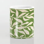 Olive Green Leaves: Mid Century Edition Coffee Mug Gallery Image 4