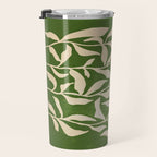 Olive Green Leaves: Mid Century Edition Travel Mug Gallery Image 3