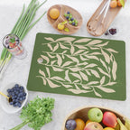 Olive Green Leaves: Mid Century Edition Cutting Board Gallery Image 2