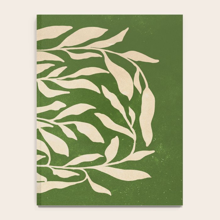 Olive Green Leaves: Mid Century Edition Notebook Gallery Image 4